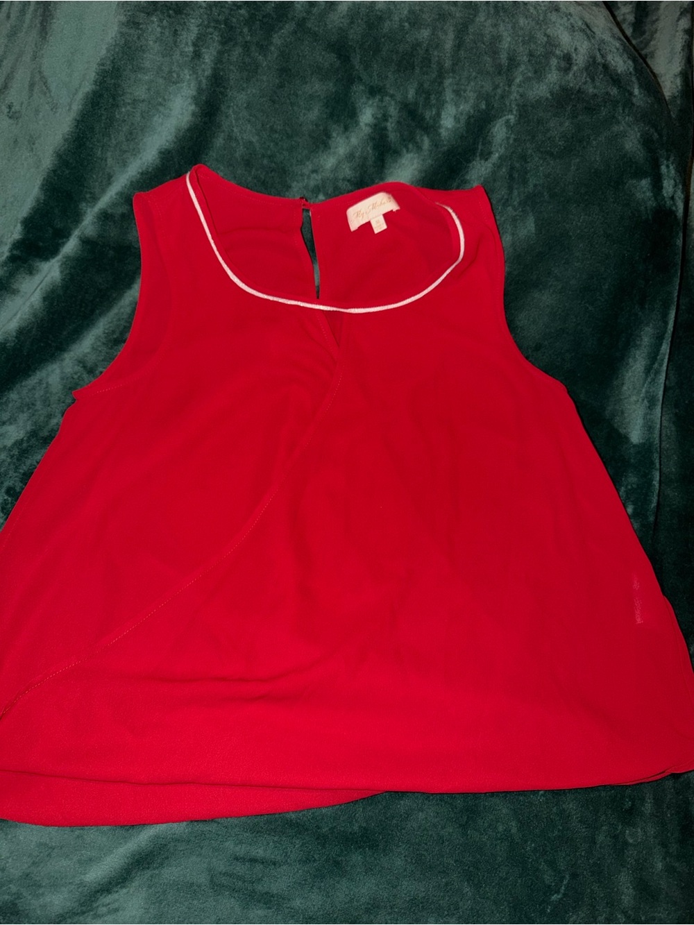 My Michelle Red Sleeveless Camisole with White Trim